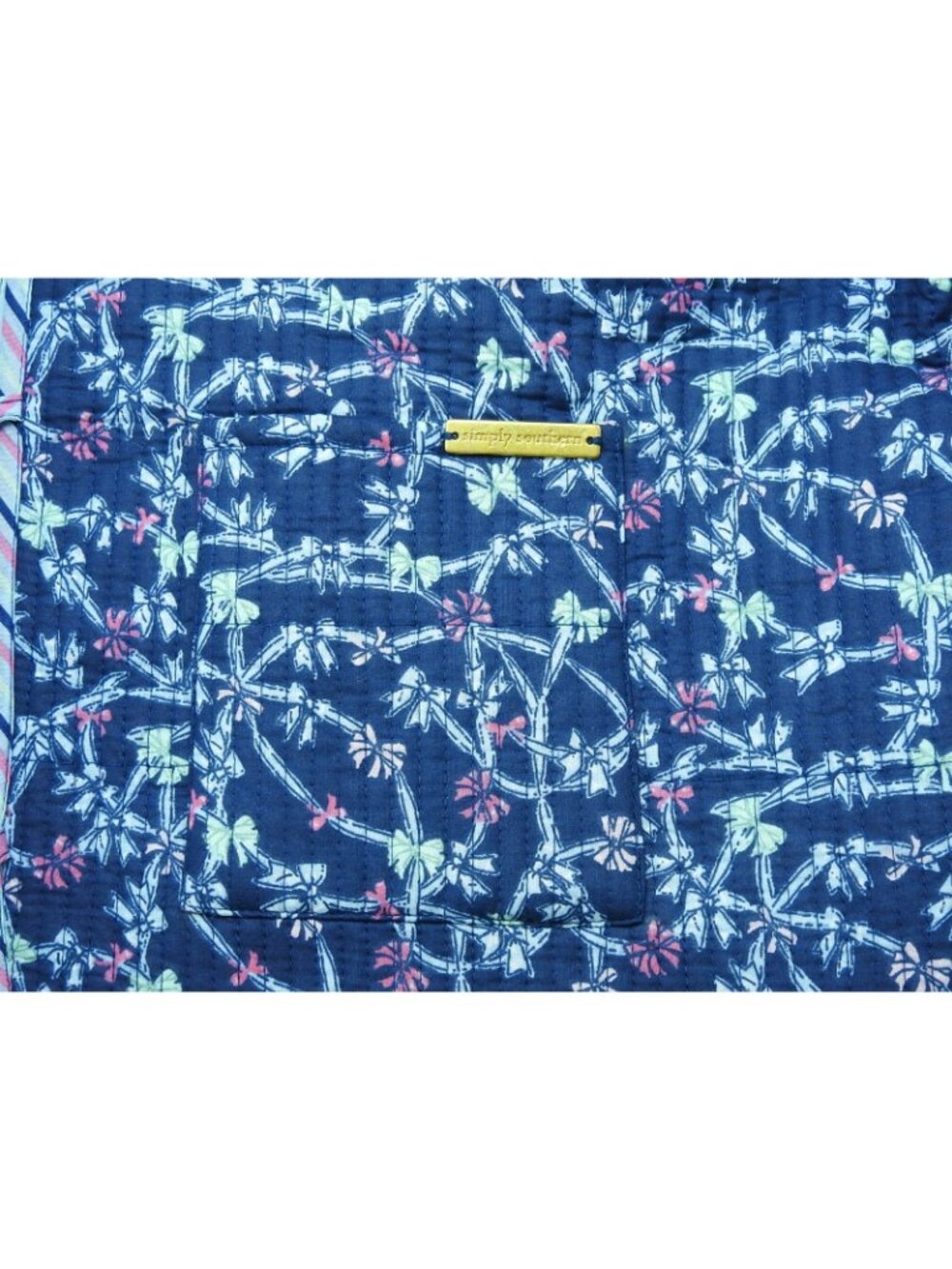 Simply Southern Ophelia Ribbon Womens L 2 Piece Maxi Skirt Jacket Set NWT Blue - Picture 10 of 13